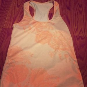 Lululemon cool racer back pink floral size 4