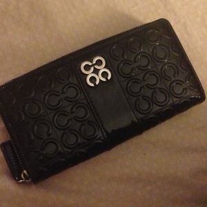 Coach like new vinyl wallet