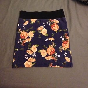 Floral pencil skirt