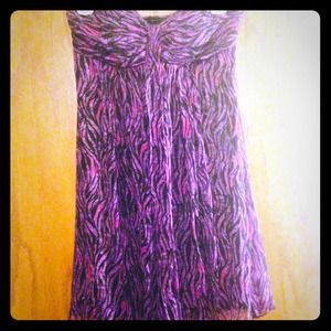 Purple Zebra Print Dress