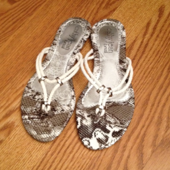 White strapped sandals