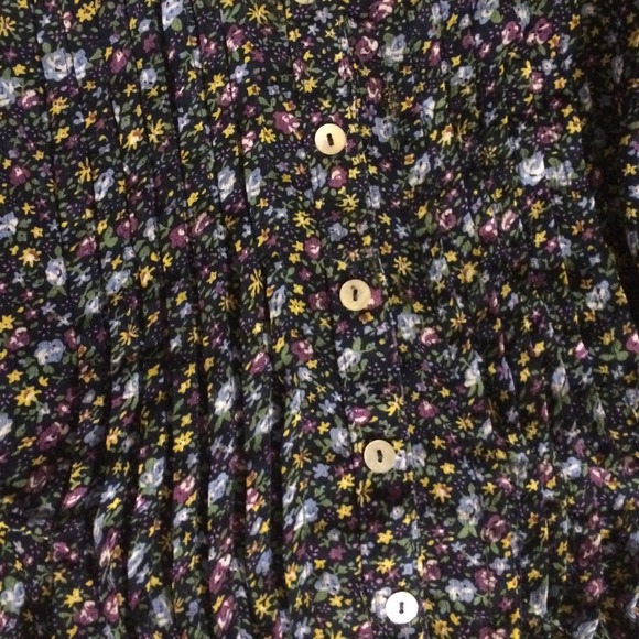 SOLD Blue floral half sleeve top - Picture 2 of 4