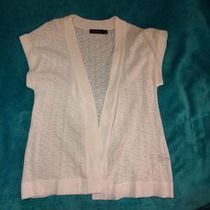 Short-Sleeved White Cardigan