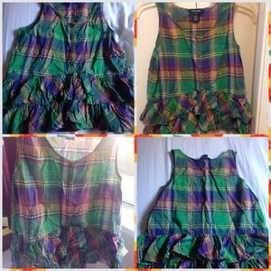 👯👭👍💨✨Colorful high/low plain top💚💜💙