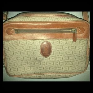 Authentic vintage signature YSL pouch purse