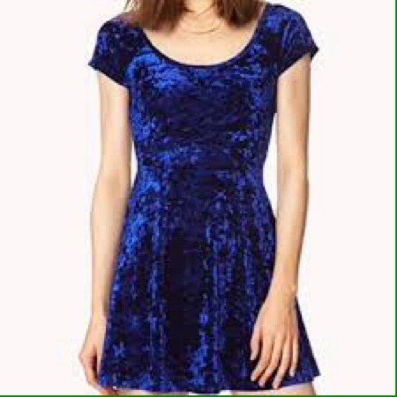 Velvet royal blue dress