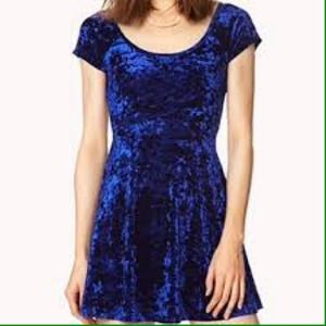 Velvet royal blue dress