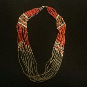 Orange bead necklace