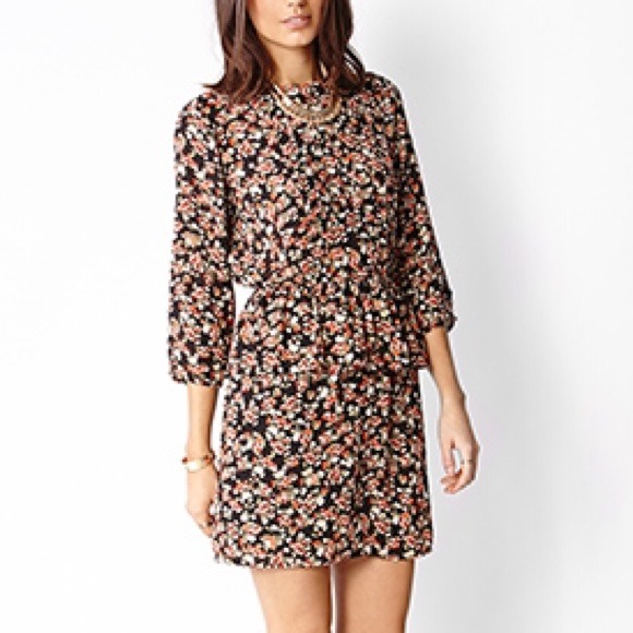 Floral peplum dress
