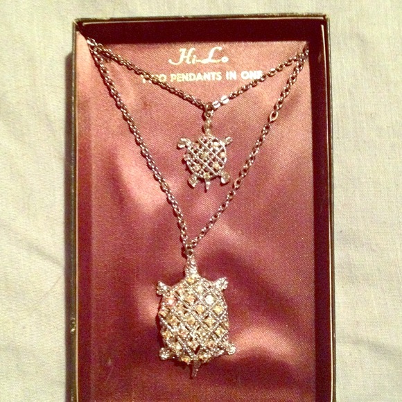 Two pendants in one necklace