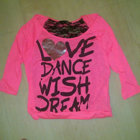 Hot pink super cute shirt.