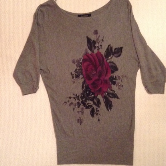 Deep Maroon Flower Top