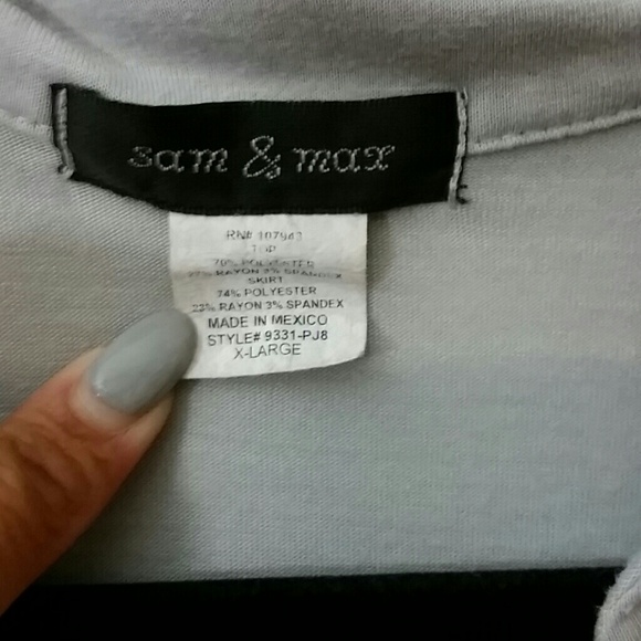 Sam & Max XL gray and black dress. - Picture 2 of 3