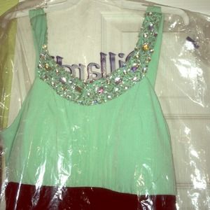 Teal and black body-con homecoming dress!