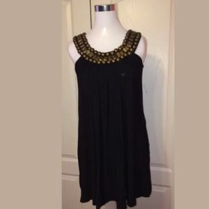 Star Vixen black tunic dress huge jewels SMALL NEW