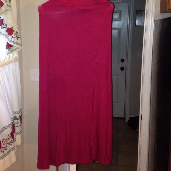 Long burgundy skirt