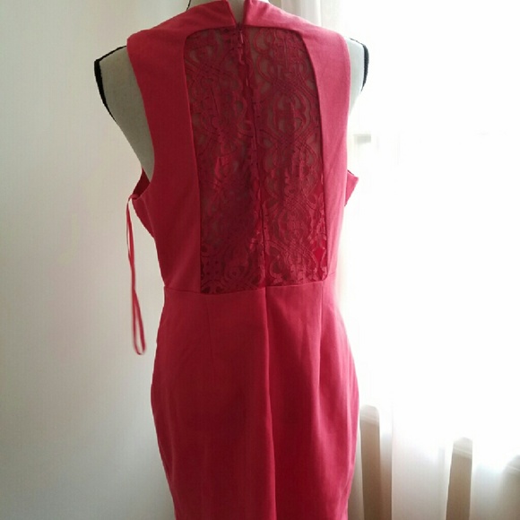 Pink sexy back lace dress - Picture 4 of 4