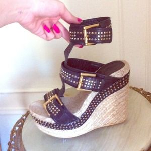 Alexander McQueen studded espadrille wedge