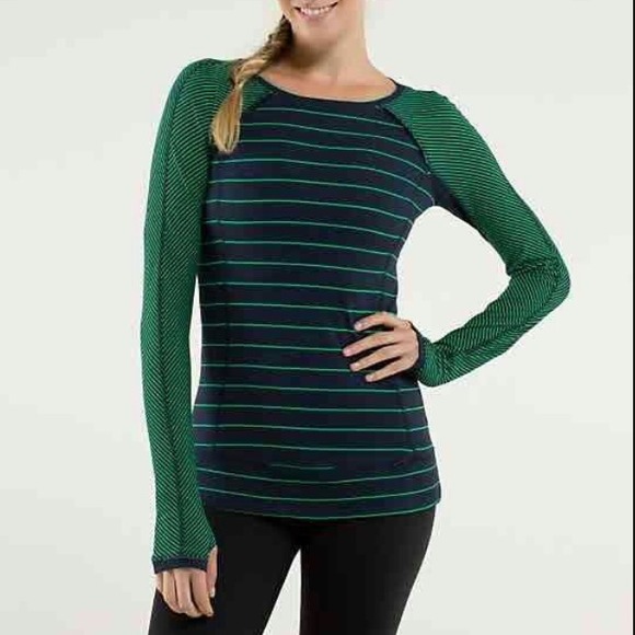 ❌SOLD❌Lululemon Run Full Tilt Green Been/Inkwell