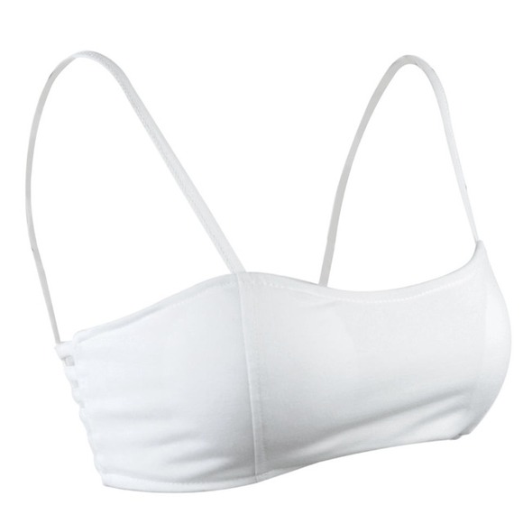 padded caged bralette crop top in white - Picture 4 of 4