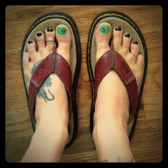 Doc Martins flip flops