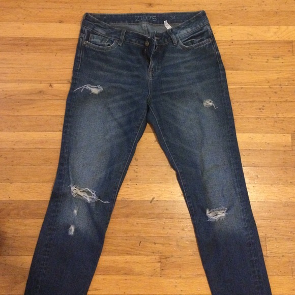 Zara boyfriend jeans, worn lightly