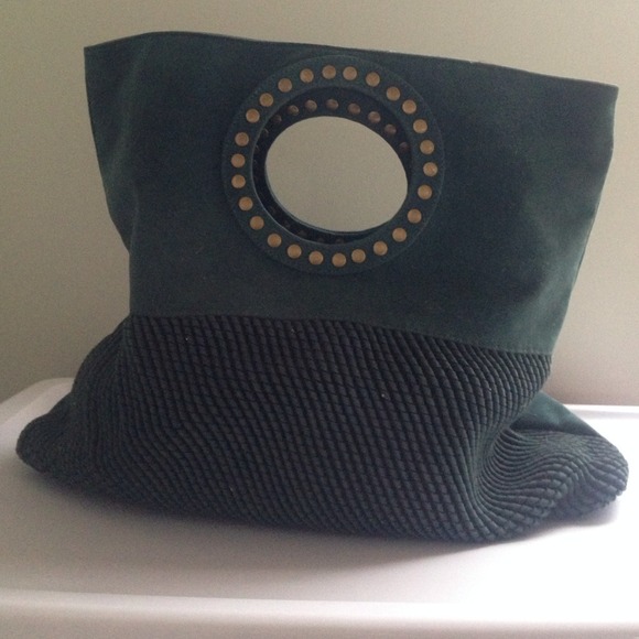 Green Suede purse