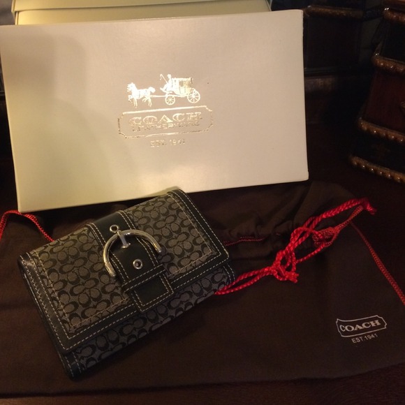 Lovely Coach black and gray wallet.