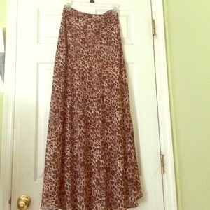 Forever 21/Love 21 Leopard Maxi Skirt