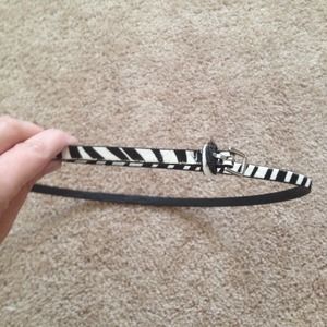 Jcrew zebra skinny belt