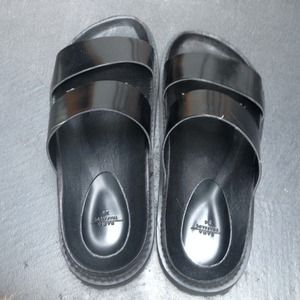 Zara black slides