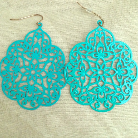Teal Earrings