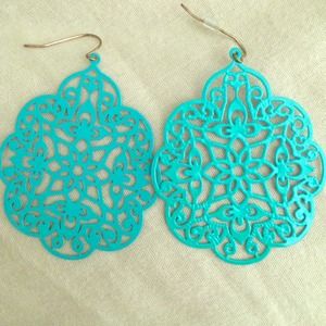 Teal Earrings