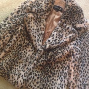 XX1 faux leopard coat