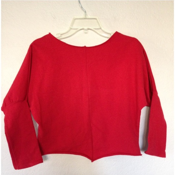 ❌Sold Cropped Red Pullover "Je Taime" - Picture 4 of 4