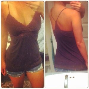 ⭐️ Lace spaghetti tank brown ⭐️