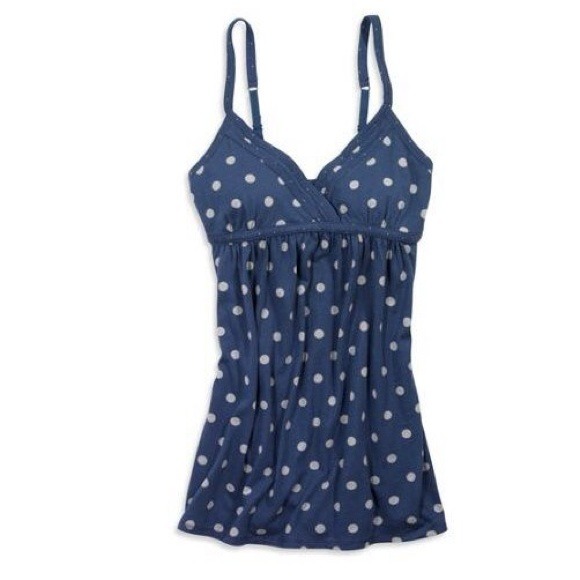 Blue American Eagle Polka Dotted Babydoll Tank 💙