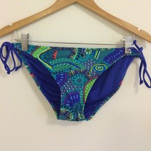 NWT Xhilaration bikini bottoms blue green ties