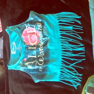 Alice in wonderland belly shirt