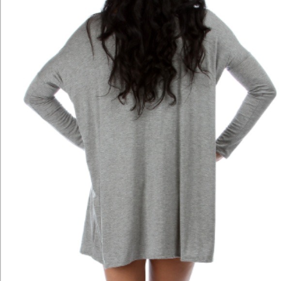 ๐ Gray Oversized  Tunic Dress NEW! - Picture 3 of 4