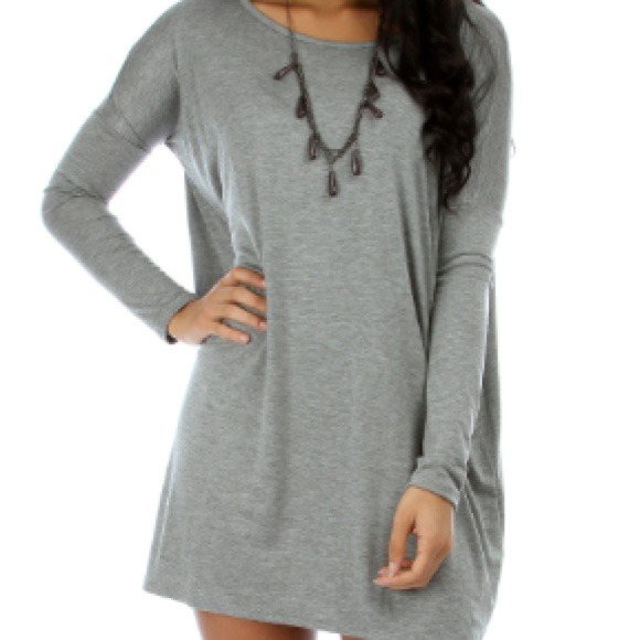 ๐ Gray Oversized  Tunic Dress NEW! - Picture 4 of 4
