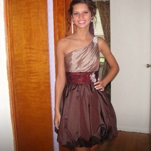 Bubble hem skirt and taffeta