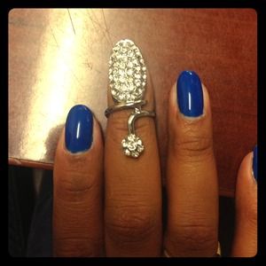 Nail ring, with diamonds, never used