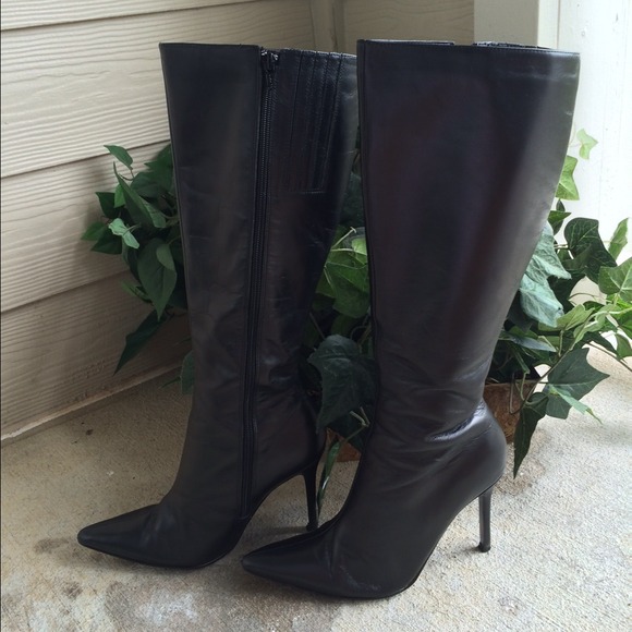 Winter Black Knee High Boots