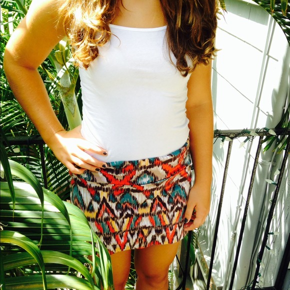 Beautiful colorful pencil skirt with cute pattern