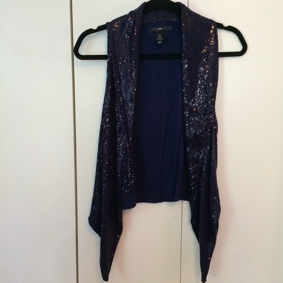 H&M Navy Sequin Vest