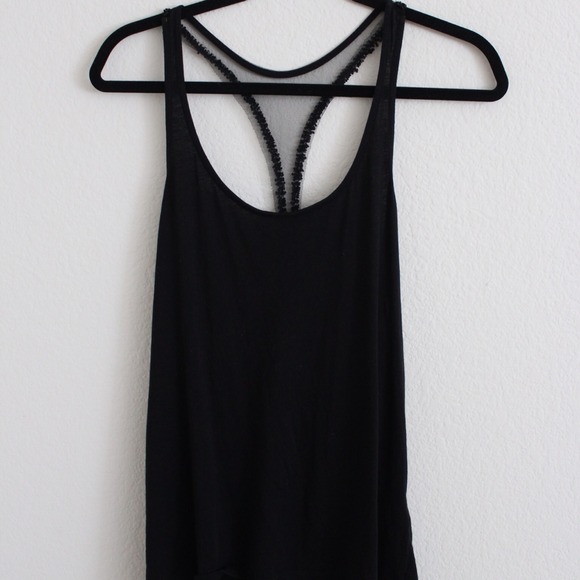 BLACK BEADED ZARA TANK TOP