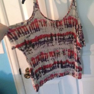 Cute boho shoulder cut out top!