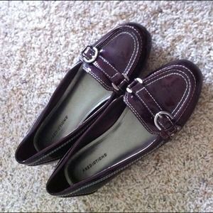 Dark purple loafers