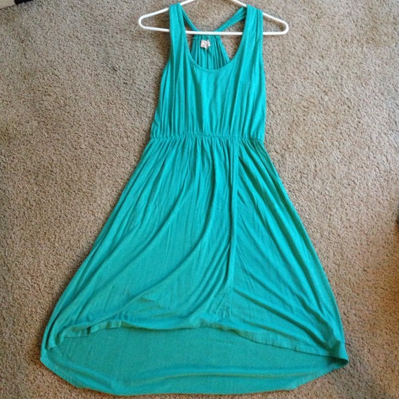 Hi-Lo teal sundress